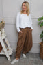 Deana Cotton Trousers Nutmeg