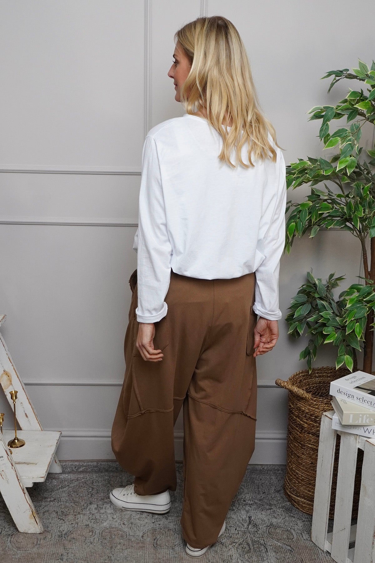 Deana Cotton Trousers Nutmeg