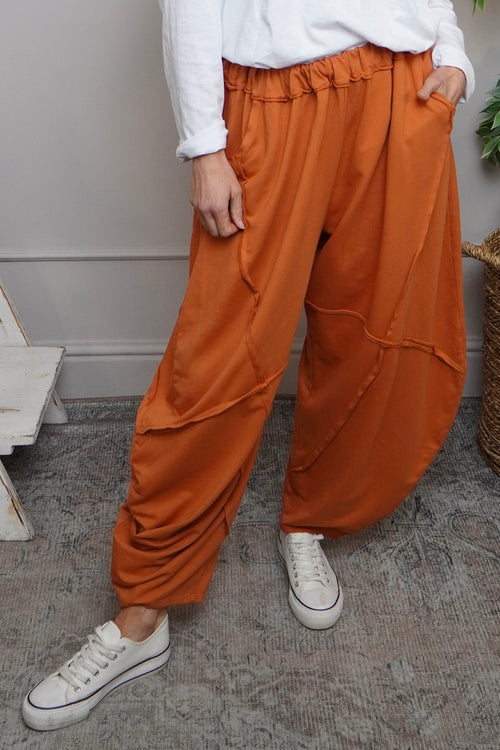 Deana Cotton Trousers Burnt Orange - Image 3