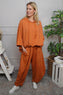 Deana Cotton Trousers Burnt Orange