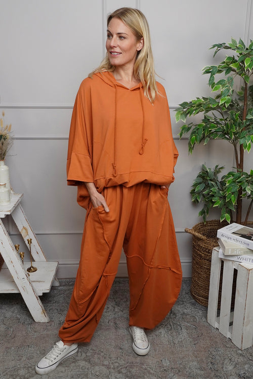 Deana Cotton Trousers Burnt Orange - Image 1