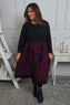 Janette Print Cotton Dress Burgundy