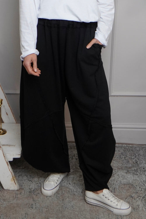Deana Cotton Trousers Black - Image 3