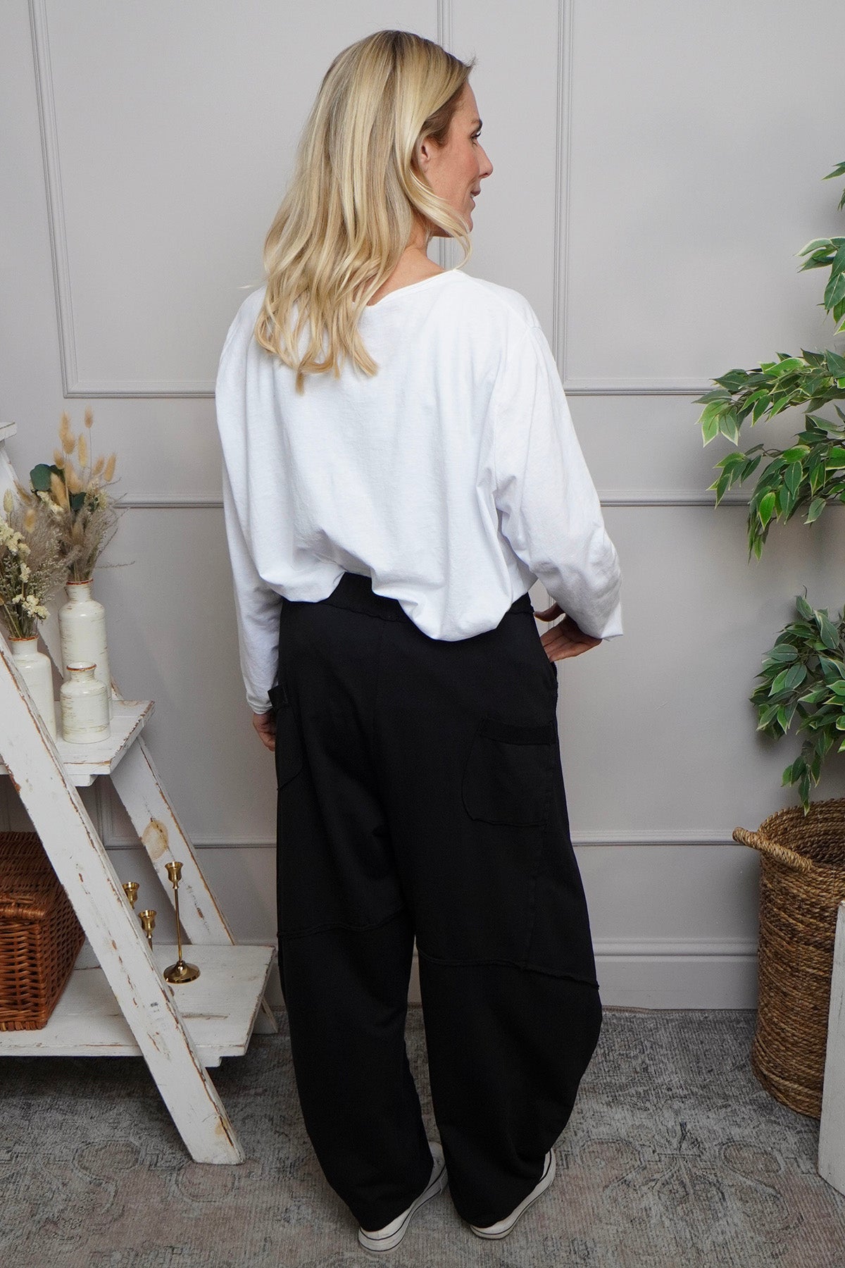 Deana Cotton Trousers Black