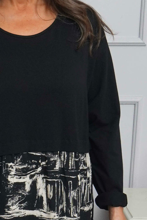 Janette Print Cotton Dress Stone - Image 3