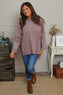 Rhianna Cowl Needlecord Top Mauve