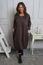 Minnie Seam Detail Cotton Tunic Cocoa