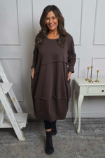Minnie Seam Detail Cotton Tunic Cocoa Cocoa - Minnie Seam Detail Cotton Tunic Cocoa