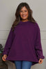 Rhianna Cowl Needlecord Top Purple
