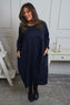 Minnie Seam Detail Cotton Tunic Navy
