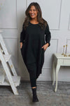 Minnie Seam Detail Cotton Tunic Black