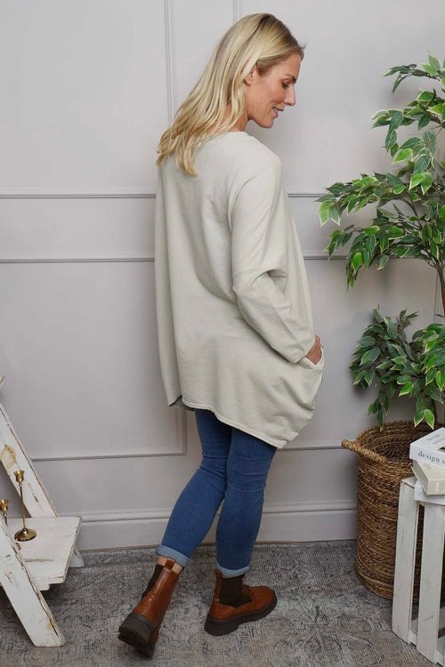 Evette Heart Cotton Top Stone - Image 4