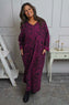 Darya Leopard Cotton Dress Magenta