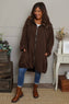 Emelina Zip Hooded Cotton Jacket Cocoa