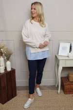 Gail Layer Detail Top Stone Stone - Gail Layer Detail Top Stone