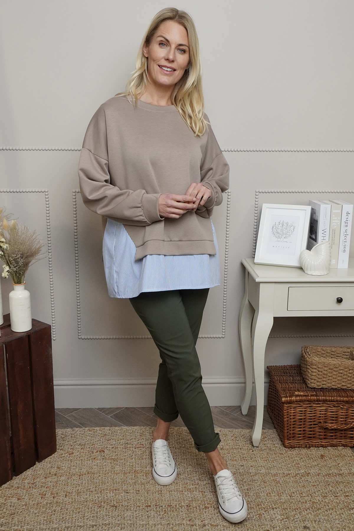 Gail Layer Detail Top Mocha