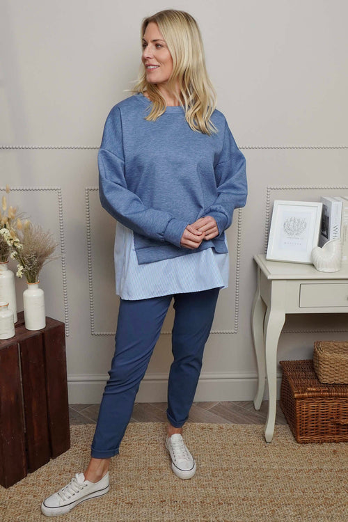 Gail Layer Detail Top Blue - Image 3