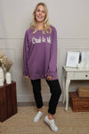 C'est La Vie Sweatshirt Purple