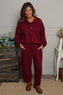 Yasmina Cropped Cotton Trousers Wine