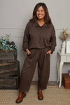 Yasmina Cropped Cotton Trousers Cocoa