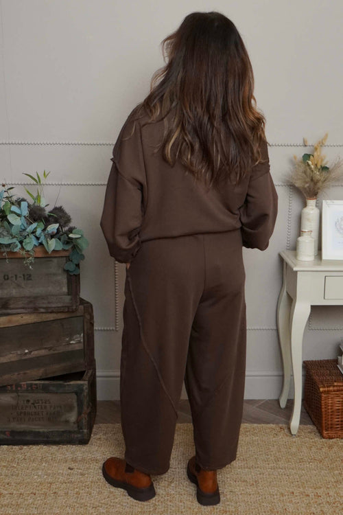 Yasmina Cropped Cotton Trousers Cocoa - Image 4