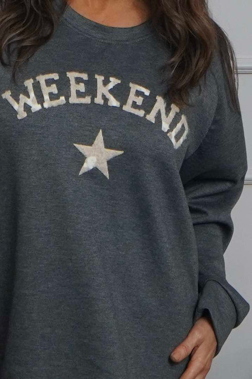 Alice Weekend Sweatshirt Marl Charcoal - Image 3
