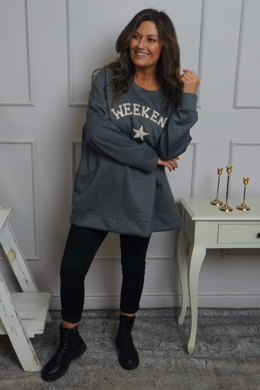 Alice Weekend Sweatshirt Marl Charcoal