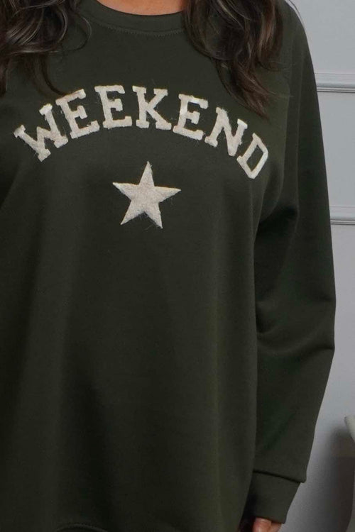 Alice Weekend Sweatshirt Khaki - Image 3