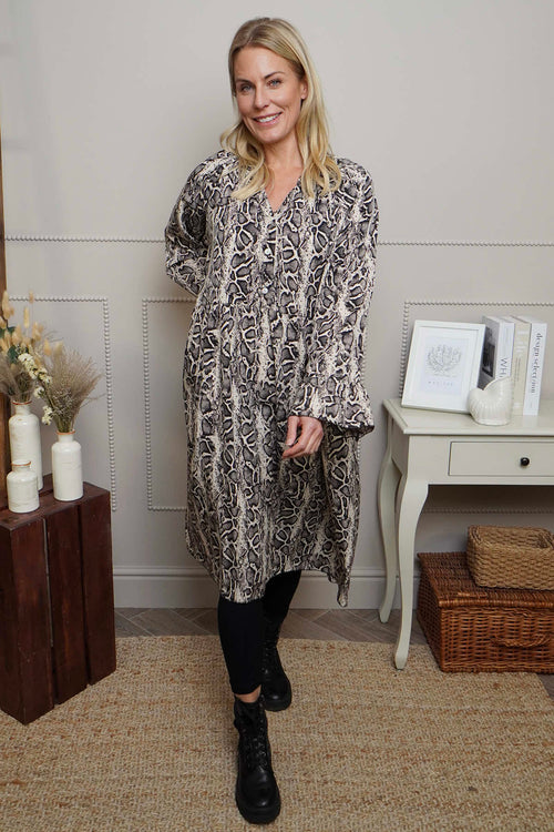 Jackie Snake Print Dress - Image 1