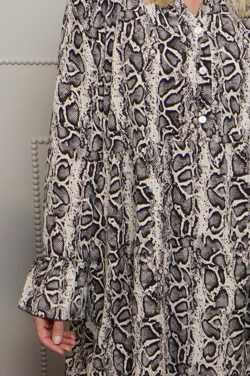 Jackie Snake Print Dress - Image 3
