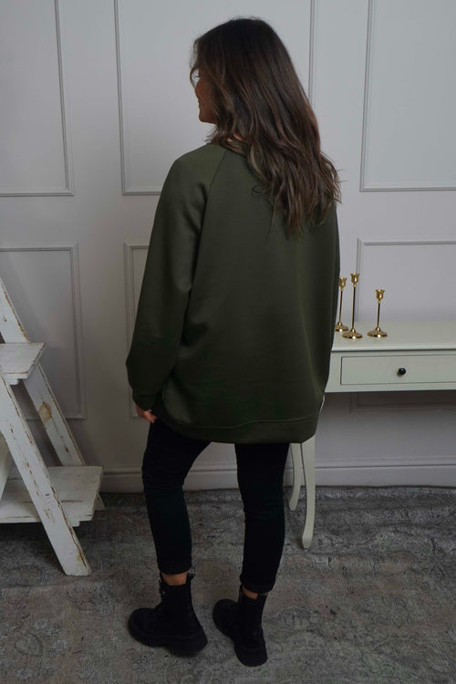 Alice Weekend Sweatshirt Khaki - Image 4