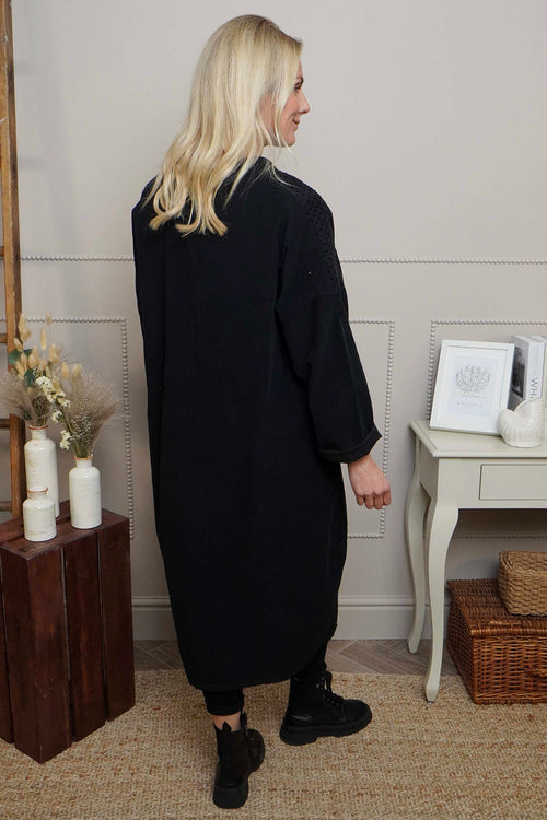 Terrie Needlecord Dress Black - Image 4