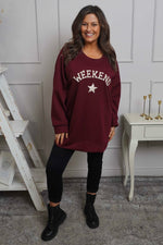 Alice Weekend Sweatshirt Wine Wine - Alice Weekend Sweatshirt Wine
