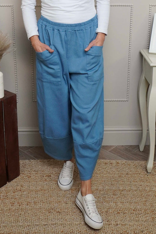 Jerilyn Cotton Trousers Blue - Image 2
