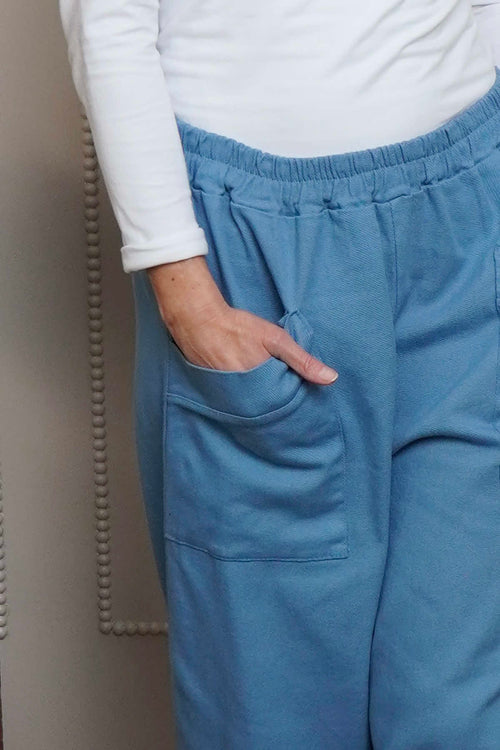 Jerilyn Cotton Trousers Blue - Image 3