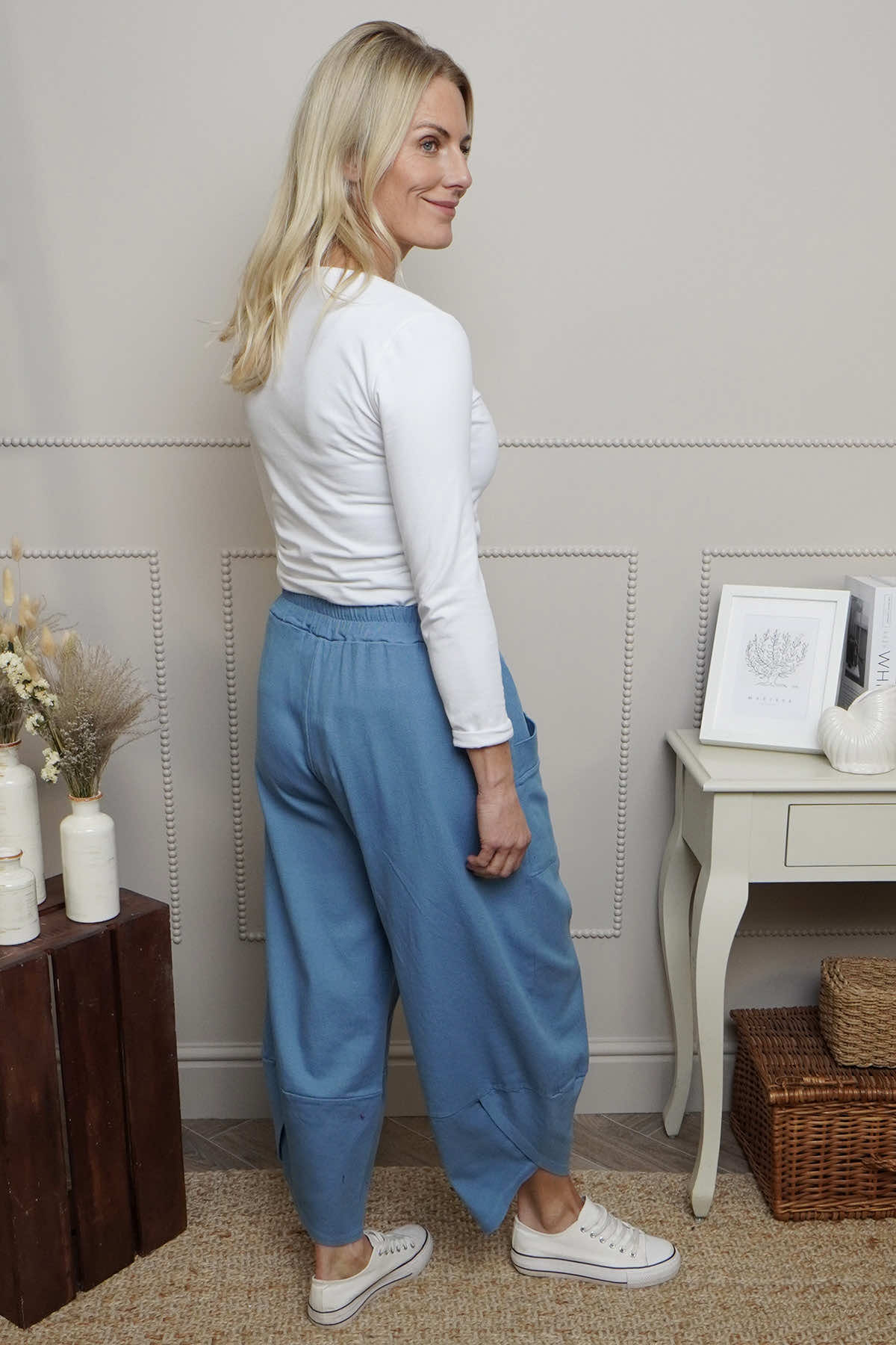 Jerilyn Cotton Trousers Blue