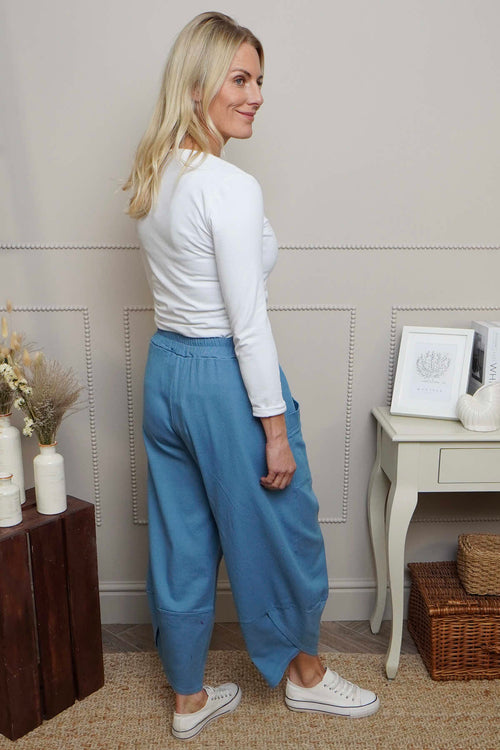Jerilyn Cotton Trousers Blue - Image 4