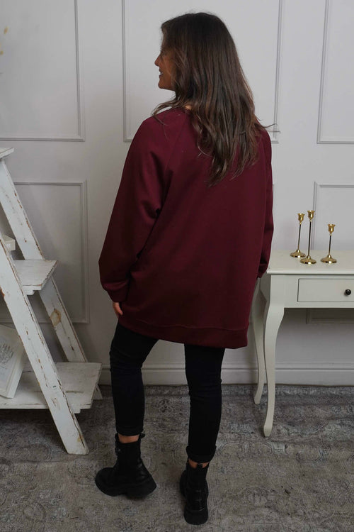 Alice Weekend Sweatshirt Wine - Image 4