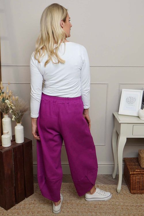 Jerilyn Cotton Trousers Berry - Image 4