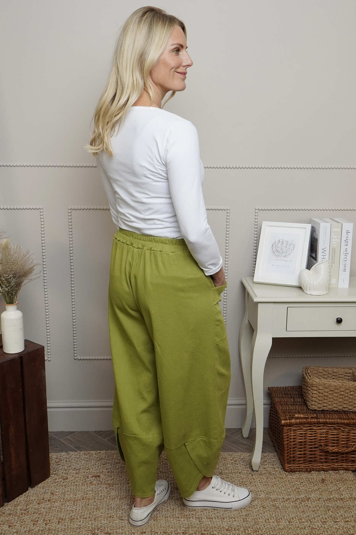 Jerilyn Cotton Trousers Olive