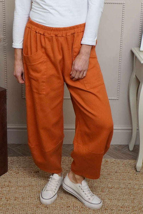 Jerilyn Cotton Trousers Burnt Orange - Image 2