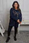 Alice Bow Sweatshirt Navy