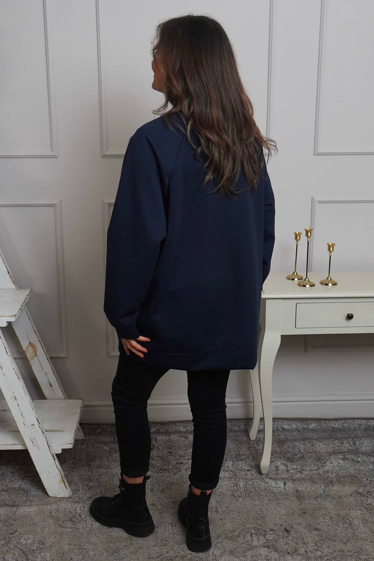 Alice Bow Sweatshirt Navy