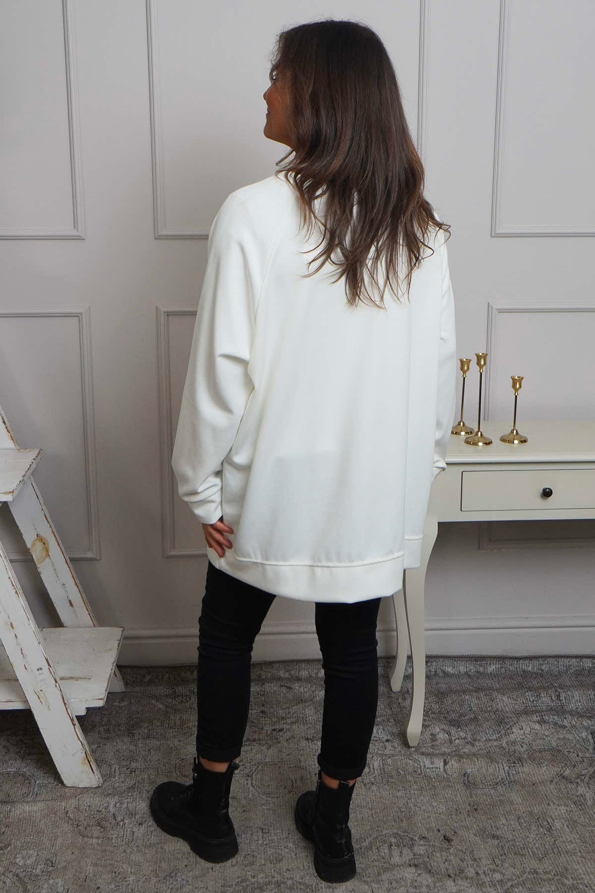 Alice Bow Sweatshirt Cream