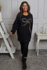 Alice Bow Sweatshirt Black