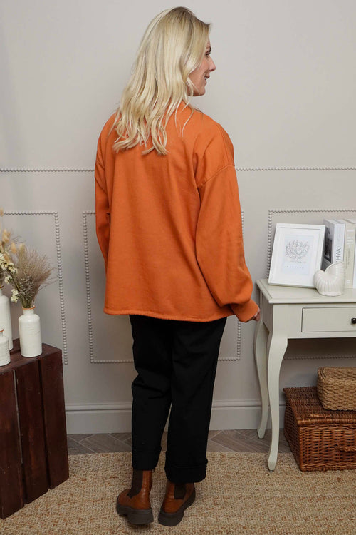 Ramsey Cotton Jacket Burnt Orange - Image 4