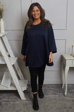 Corina Sweatshirt Navy Navy - Corina Sweatshirt Navy