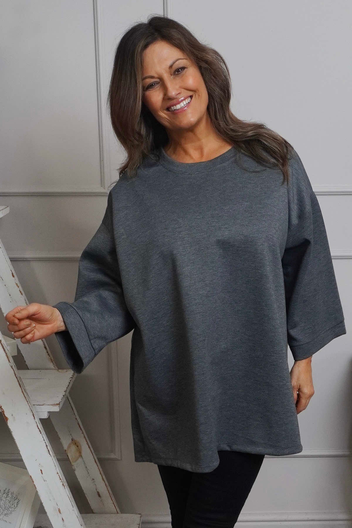 Corina Sweatshirt Marl Charcoal