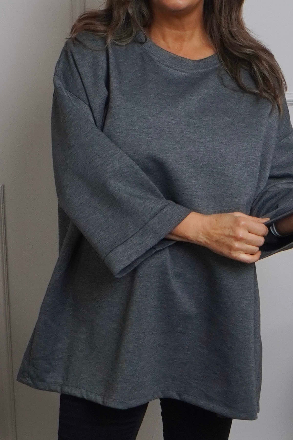 Corina Sweatshirt Marl Charcoal
