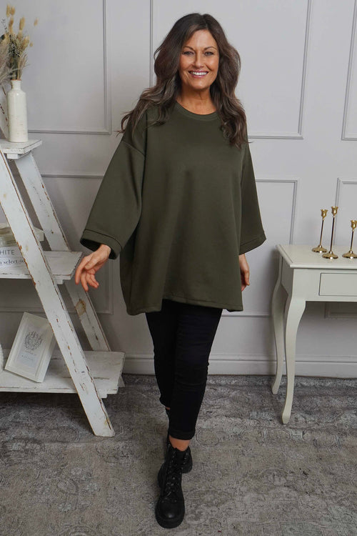 Corina Sweatshirt Khaki - Image 1